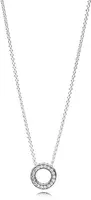 Pandora Stříbrný náhrdelník s třpytivým přívěskem 397436CZ-45 (řetízek, přívěsek)