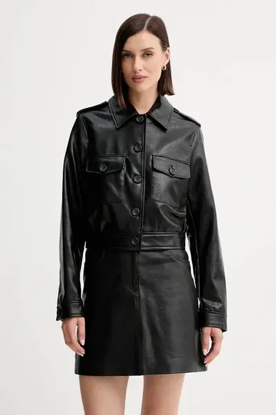 Bunda Guess DORA černá barva, přechodná, W5YL35 WHGW0