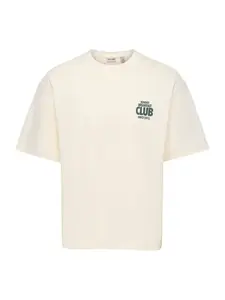 Only & Sons Tričko 'ONSFRED'  tmavozelená / šedobiela