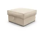 Krémový taburet SMART COSARO s úložným prostorem 65x65 cm