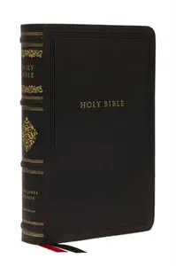 KJV Large Print Reference Bible, Black Leathersoft, Red Letter, Comfort Print, Thumb Indexed (Sovereign Collection) - Thomas Nelson