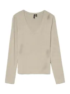 VERO MODA Tričko 'VMLAVA'  béžová / zlatá