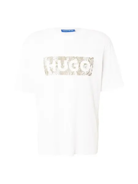 HUGO Tričko 'Nerpient'  kaki / biela