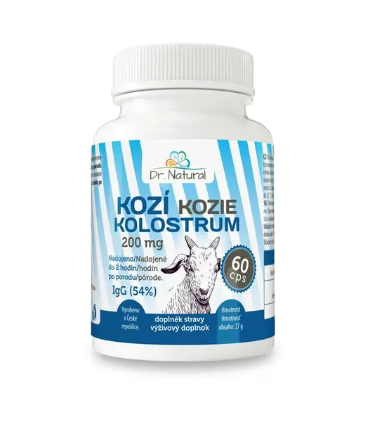 Dr. Natural Kozí Kolostrum IgG 54% 200 mg 60 kapslí