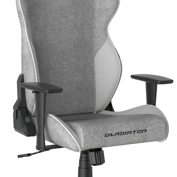 herní židle DXRacer GLADIATOR šedo-bílá, látková