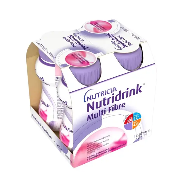 Nutridrink Multi Fibre jahodová príchuť