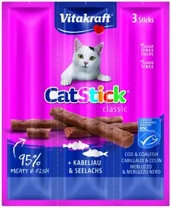 Vitakraft Cat Stick treska - treska tmavá