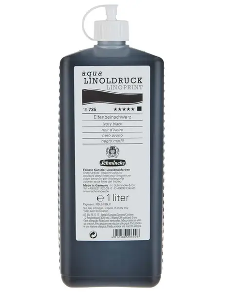Linorytová barva Schmincke 1000ml – 735 ivory black