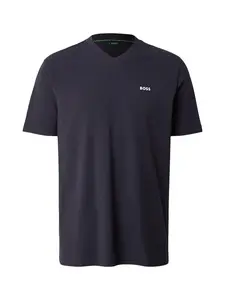 BOSS Tričko  námornícka modrá / biela