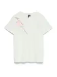 VERO MODA Tričko  sivá / ružová / biela