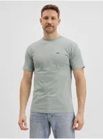 Světle zelené pánské tričko VANS Mn Left Chest Logo Tee