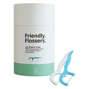NFco Friendly Flossers Zubní niť s párátkem 45 ks