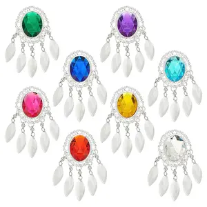 8Pcs 8 Colors Iron Big Pendants