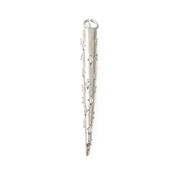 Brass Micro Pave Cubic Zirconia Pendants