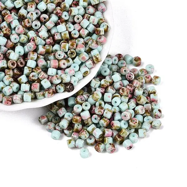 Opaque Picasso Glass Beads