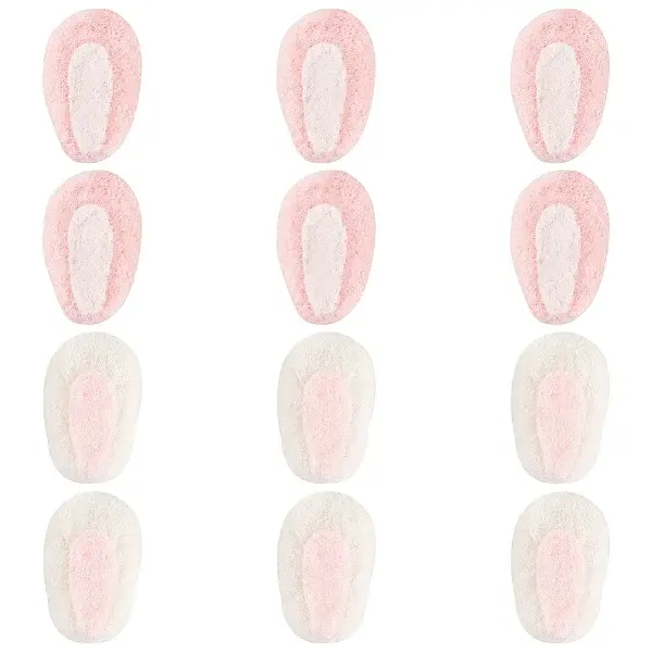 12Pcs 2 Colors Felt Rabbit Ear Ornament Accessories