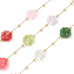 Brass & Handmade Lampwork Beaded Chain