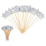 80Pcs Star Cloth Cake Insert Card Decoration