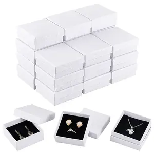 Square Kraft Paper Necklace Earring Storage Gift Boxes