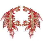 4Pcs 2 Style Polyester Embroidery Sew on Appliques
