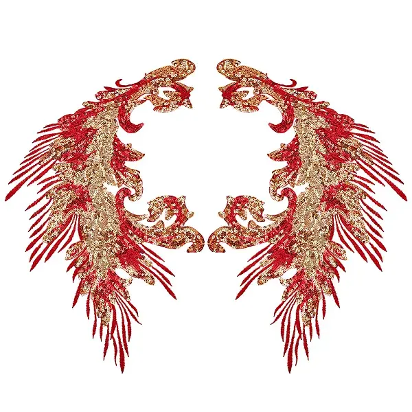 4Pcs 2 Style Polyester Embroidery Sew on Appliques