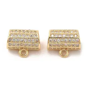 Plating Brass Micro Pave Cubic Zirconia Pendants