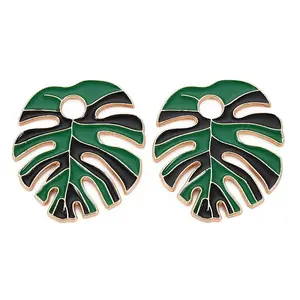 Rack Plating Alloy Enamel Pendants