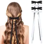 Big Bowknot Polyester Alligator Hair Clips