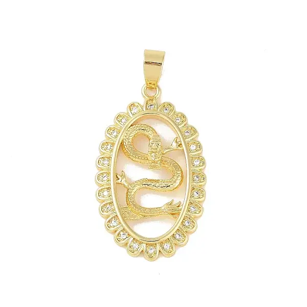 Brass Micro Pave Clear Cubic Zirconia Pendants