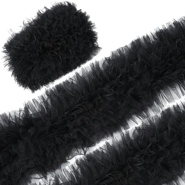 3 Yards Polyester Pleated Lace Trim