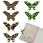 6Pcs 3 Colors Brass Enamel Clips