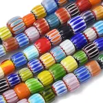 Handmade Millefiori Glass Chevron Beads