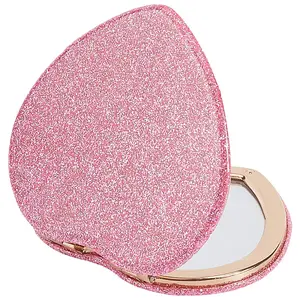 1Pc ABS & Glass Mirror Portable Makeup Folding Mirror