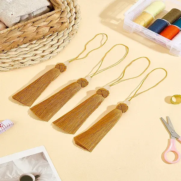 4Pcs Polyester Tassel Pendants