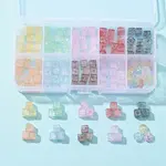 155Pcs 10 Style Transparent Crackle Glass Beads