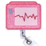 Glittered Acrylic & ABS Plastic Badge Reel