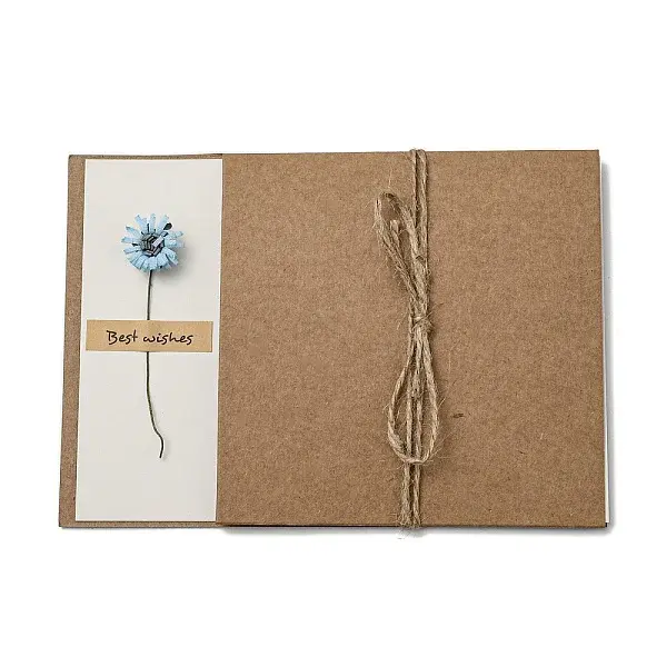 Dried Daisy Paper Thank You Greeting Cards