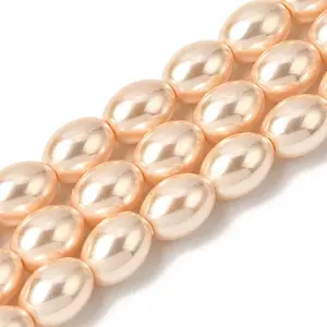 Electroplated Shell Pearl Beads Strands