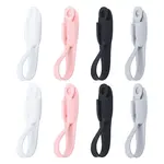 8Pcs 4 Colors Silicone Nuckle Cable Ties Reusable Self-Adhesive Headphone Cable Line Bundle