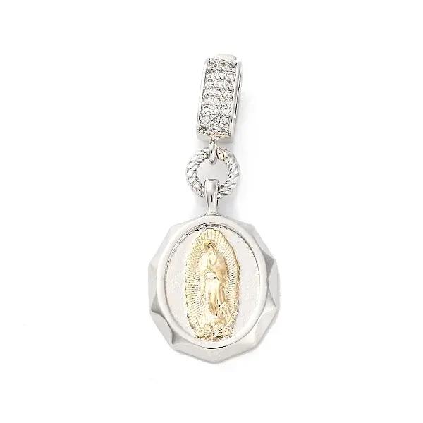 Brass Micro Pave Cubic Zirconia Pendants