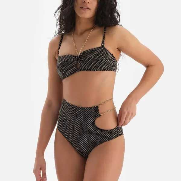 Dagi Černý horní díl bikin bez ramínek