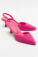 LuviShoes OVER Pink Women&#039;s Heeled Shoes