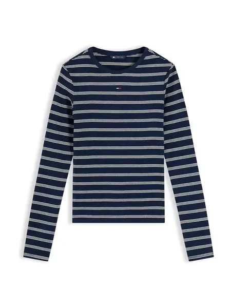 Tommy Jeans Tričko 'ESSENTIAL'  tmavomodrá / biela