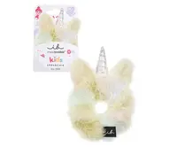 Detská ozdobná špirálová gumička Invisibobble Kids Sprunchie Unicorn - žltá + darček zadarmo
