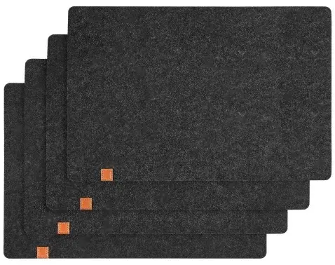 Súprava prestierania (4 ks) LifeStyle 30x45 cm, čierna%