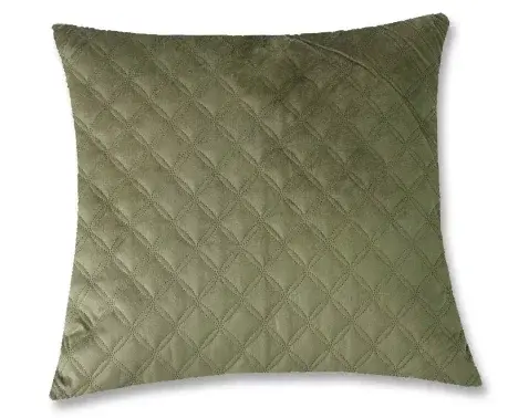 Dekoračný vankúš Christene 45x45 cm, zelený s kosoštvorcami%