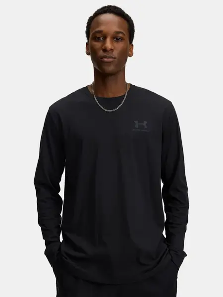Pánské tričko Under Armour UA SPORTSTYLE LEFT CHEST LS-BLK - Pánské
