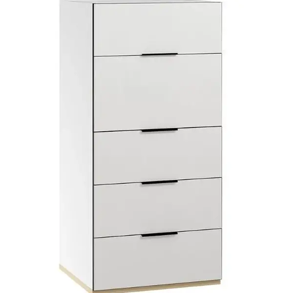 Kombinovaná komoda trendy - bílá/dub zlatý