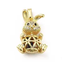 Brass Micro Pave Cubic Zirconia Pendants