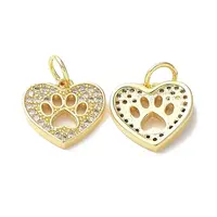 Brass Micro Pave Cubic Zirconia Pendants